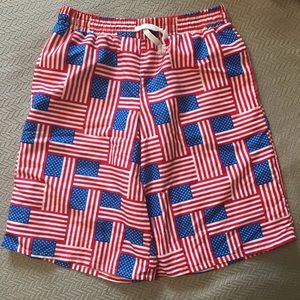 American Flag Swim Trunks